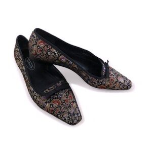 Talbots Brocade Benji Embroidered Floral Flats